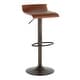 preview thumbnail 9 of 15, Carbon Loft Hess Industrial Barstool in Antique Metal and Faux Leather (Set of 2) Brown