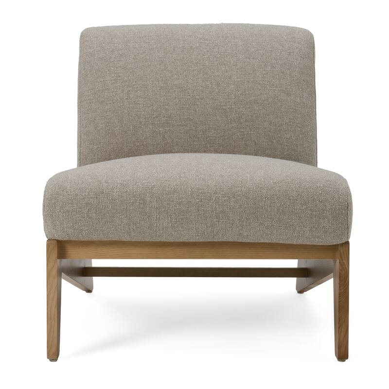 Modrest Frontier Glam Black Fabric Accent Chair
