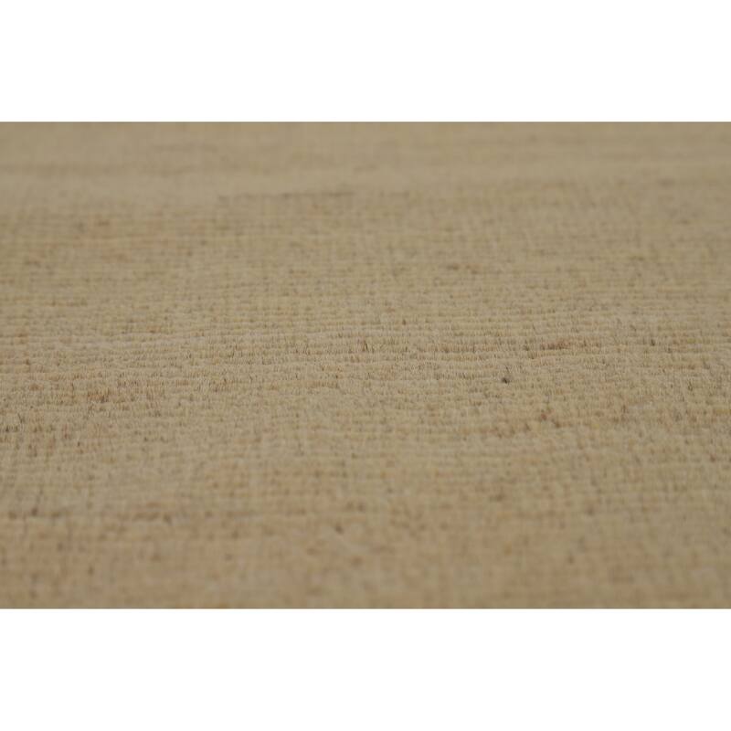 Modern Beige Gold Muted Gabbeh Oriental Area Rug Handmade Wool Carpet - 5'10"x 8'10"