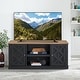 preview thumbnail 2 of 15, Farmhouse Two-tone 54-inch TV Stand Charcoal