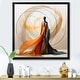 preview thumbnail 12 of 11, Designart "Abstract Contemporary African Dancer I" African American Woman Framed Wall Art Living Room 16 in. wide x 16 in. high - Black