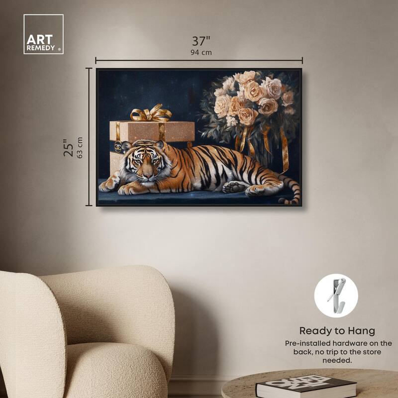 Tiger Glam Gift Boxes Canvas by Art Remedy