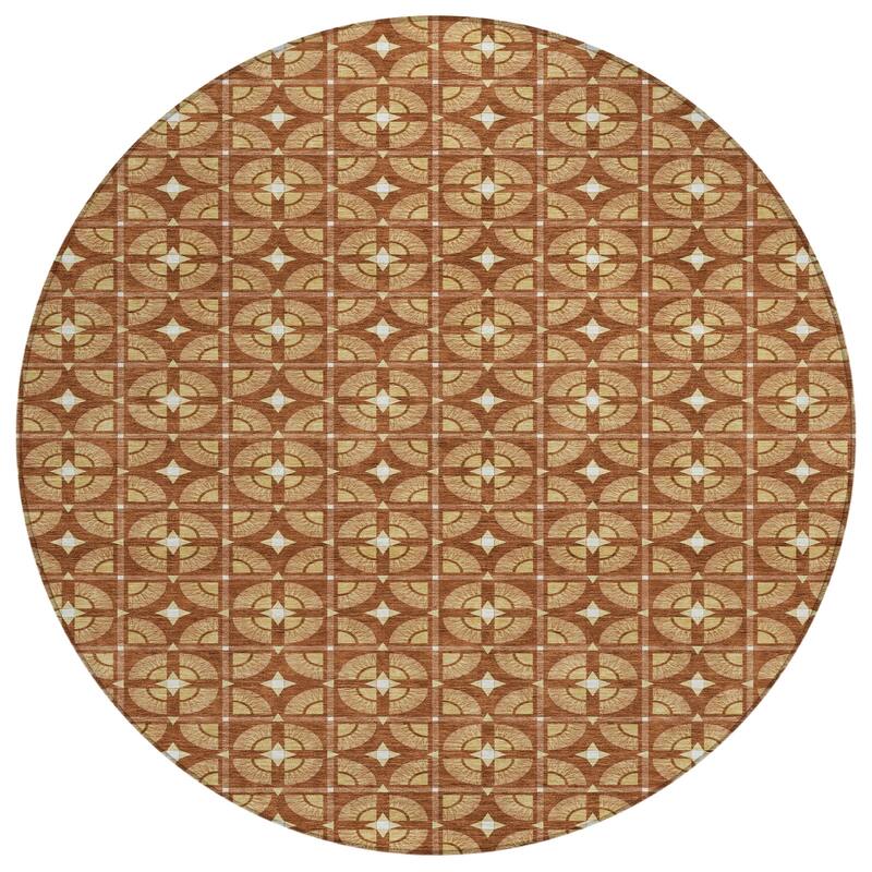 Machine Washable Indoor/ Outdoor Modern Roeland Chantille Rug