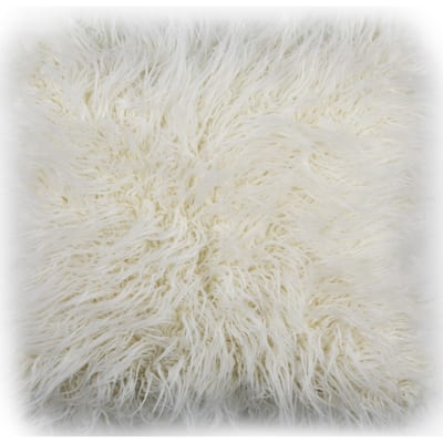 SAFAVIEH Heirloom Faux Flokati Ivory 20-inch Pillow