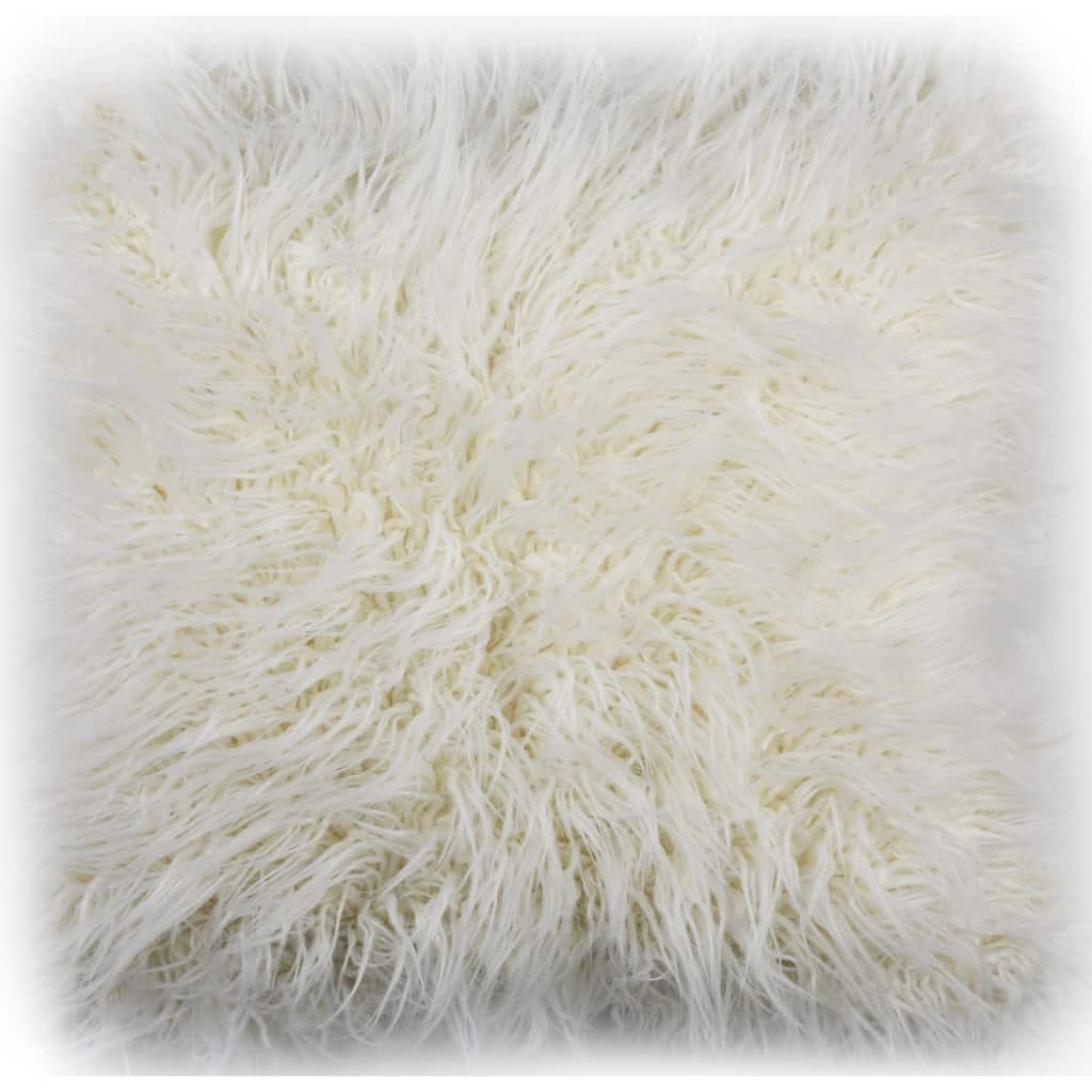 SAFAVIEH Heirloom Faux Flokati Ivory 20-inch Pillow