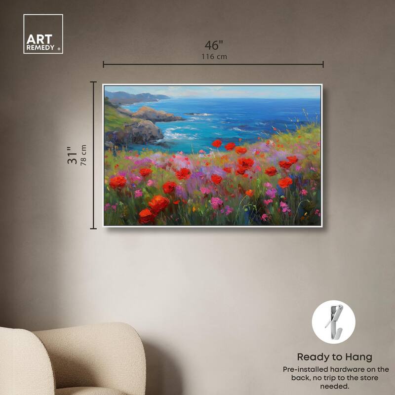 Ocean View Bloom II Canvas by Art Remedy