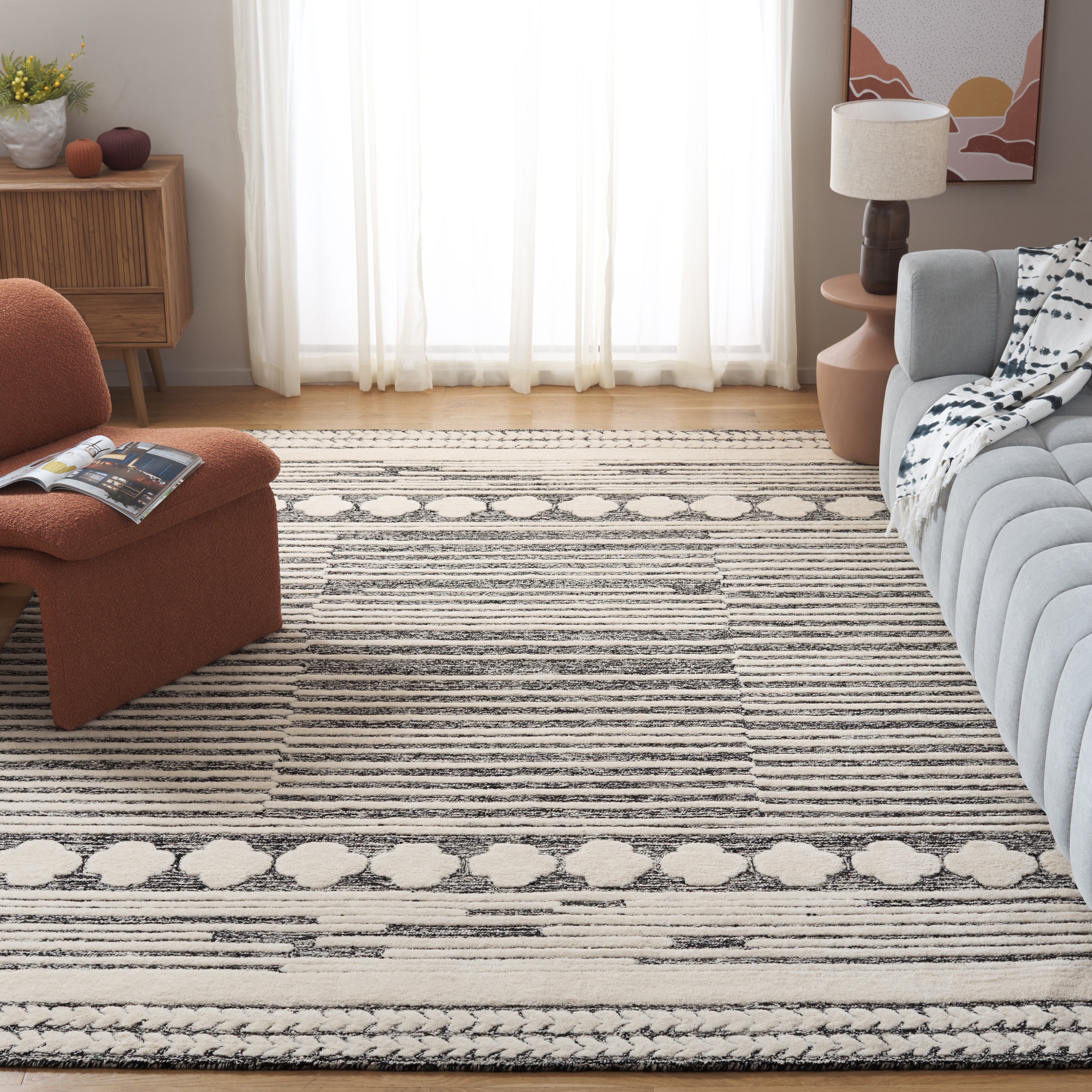 SAFAVIEH Handmade Abstract Brid Modern & Contemporary Wool Rug