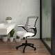 preview thumbnail 46 of 150, Mid-Back Mesh Swivel Ergonomic Task Office Chair with Flip-Up Arms White Mesh