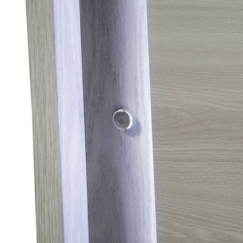 Furniture of America Thalia Modern Grey Wood Panel Bed with LED on Headboard