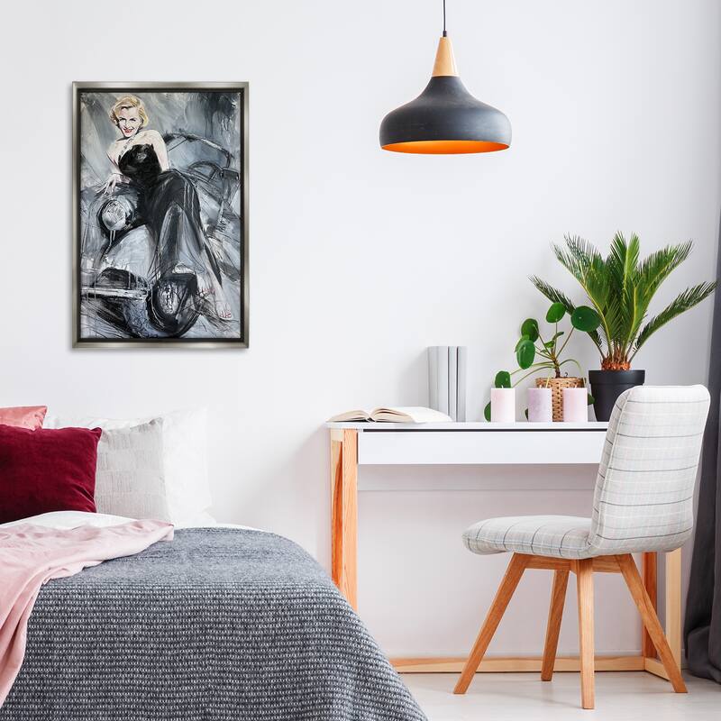 Stupell Timeless Fashion Woman Framed Floater Canvas Wall Art Design By Lucille Lee