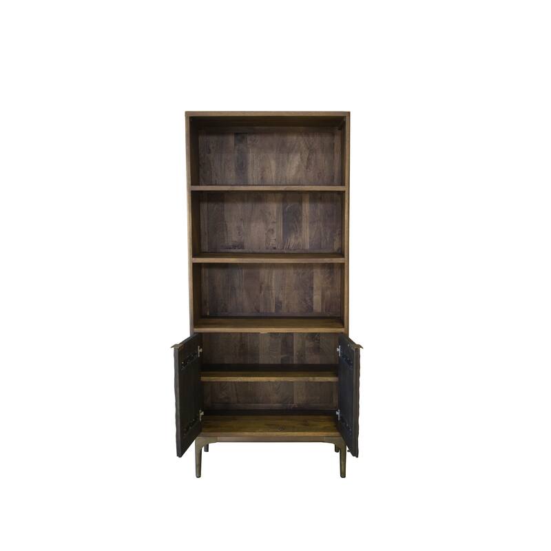 Vallarta Tall Two Tone Mango Wood Bookshelf