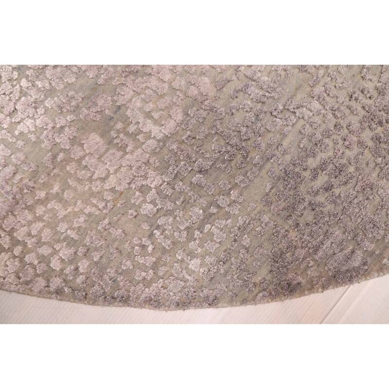 ECARPETGALLERY Hand-knotted Legacy Grey Silk, Wool Rug - 5'9 x 5'10