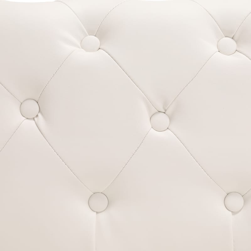 Morden Fort Modern Velvet Sofa with Button Tufted,Solid Wood Frame and Iron Legs