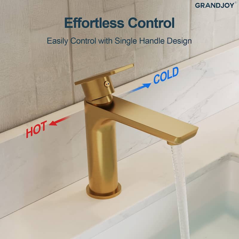 GRANDJOY Modern Single Handle Bathroom Faucet