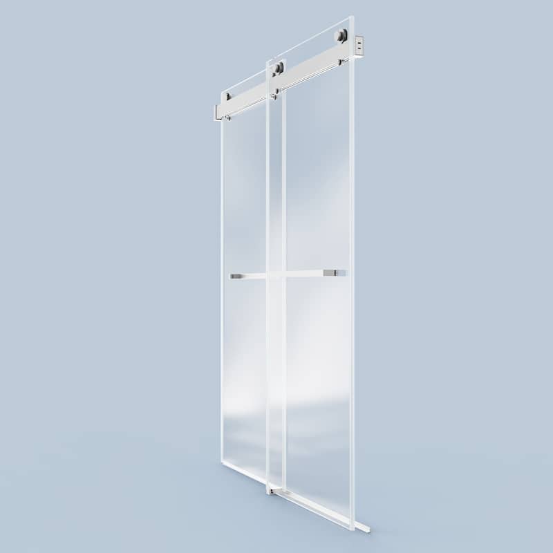 56"-60" x 76" Frameless Double Sliding Shower Door