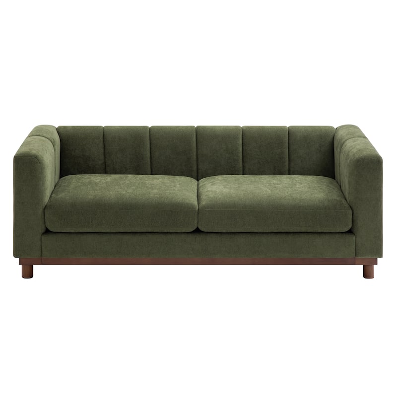 Christopher Knight Home - Modern Mid-Century 78.7" Tufted Back Upholstered 3-Seater Sofa with Foam-filled Seat Cushions