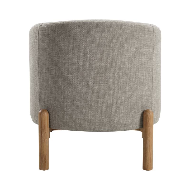 Wyatt 27.5" Textured Accent Chair - Light Brown Finish Solid Wood Legs