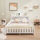 preview thumbnail 17 of 39, Full Size Plywood Montessori Floor Bed with Bookcases, Blackboards, Guard rails, Solid Wood Floor Beds and Storage Headboards