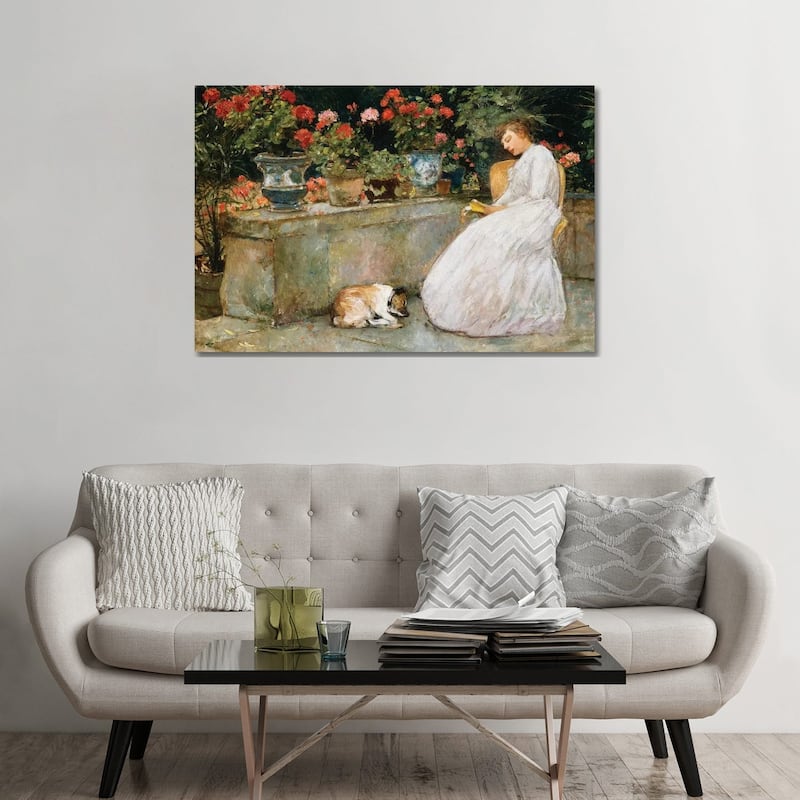 iCanvas "Reading, 1888 " by Childe Hassam Canvas Print - 32x48x1.5