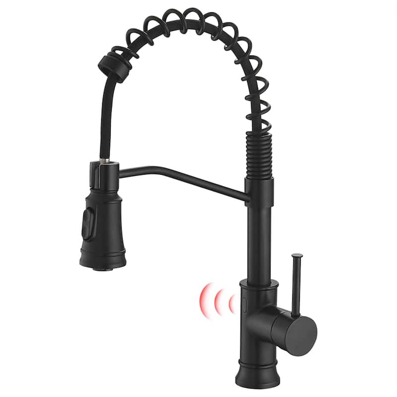Touchless Kitchen Faucet With Pull Down Sprayer Commercial Single Handle Kitchen Sink Faucet 1 Hole Laundry Smart Hand-Free Taps