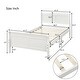 preview thumbnail 40 of 38, Solid Wood Twin Platform Bed with Sleigh Headboard - No Box Spring Needed