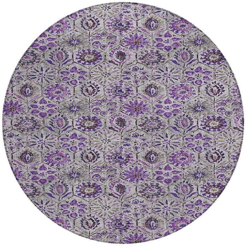 HomeRoots Floral Transitional Rectangle Outdoor Rug