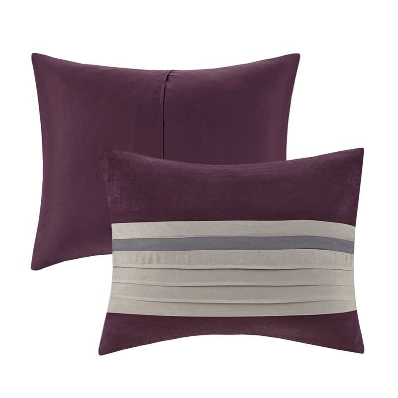 GDF Studio - Palmer 7-Piece Pieced Faux Suede Comforter Set