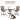 Stool Glass Table and Chair set - High Swivel Bar Set - High Top Tempered Glass Table with 2 Stools