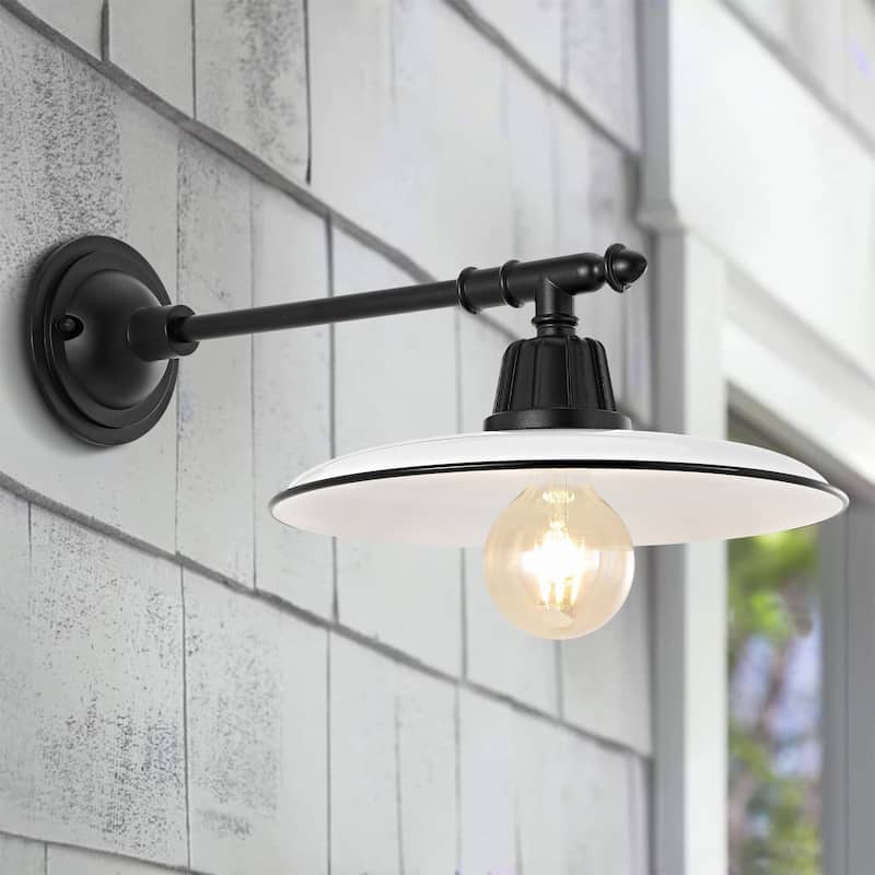 Jasper 12" Farmhouse Indoor/Outdoor LED Victorian Arm Sconce