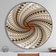 preview thumbnail 7 of 7, Designart 'White Fractal Spiral Pattern' Oversized Modern Wall CLock 36 in. wide x 36 in. high