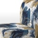 preview thumbnail 19 of 25, Designart "Abstract Pattern With Blue & Golden II" Upholstered Abstract Accent Chair and Modern Arm Chair