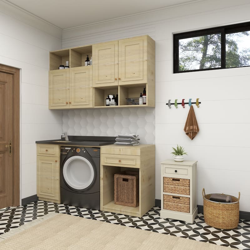 Brown Wood Hockey Stick 6 Hangers Wall Hook - 19 x 1 x 5