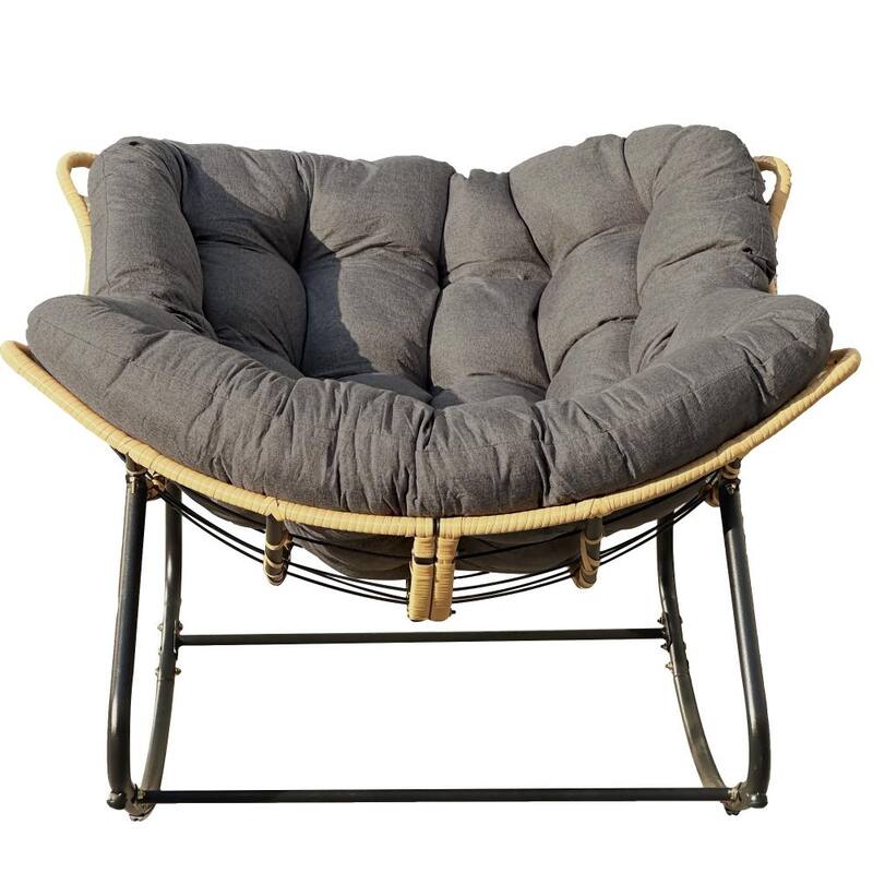 Modern Larger Outdoor Rattan Wicker Rocking Chair
