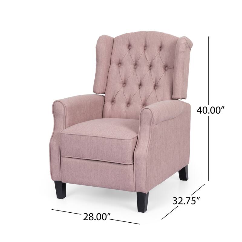 Wellscross Contemporary Tufted Fabric Push Back Recliner by Christopher Knight Home