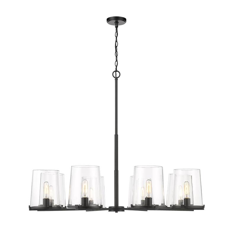 Callista 8 Light Chandelier - Matte Black