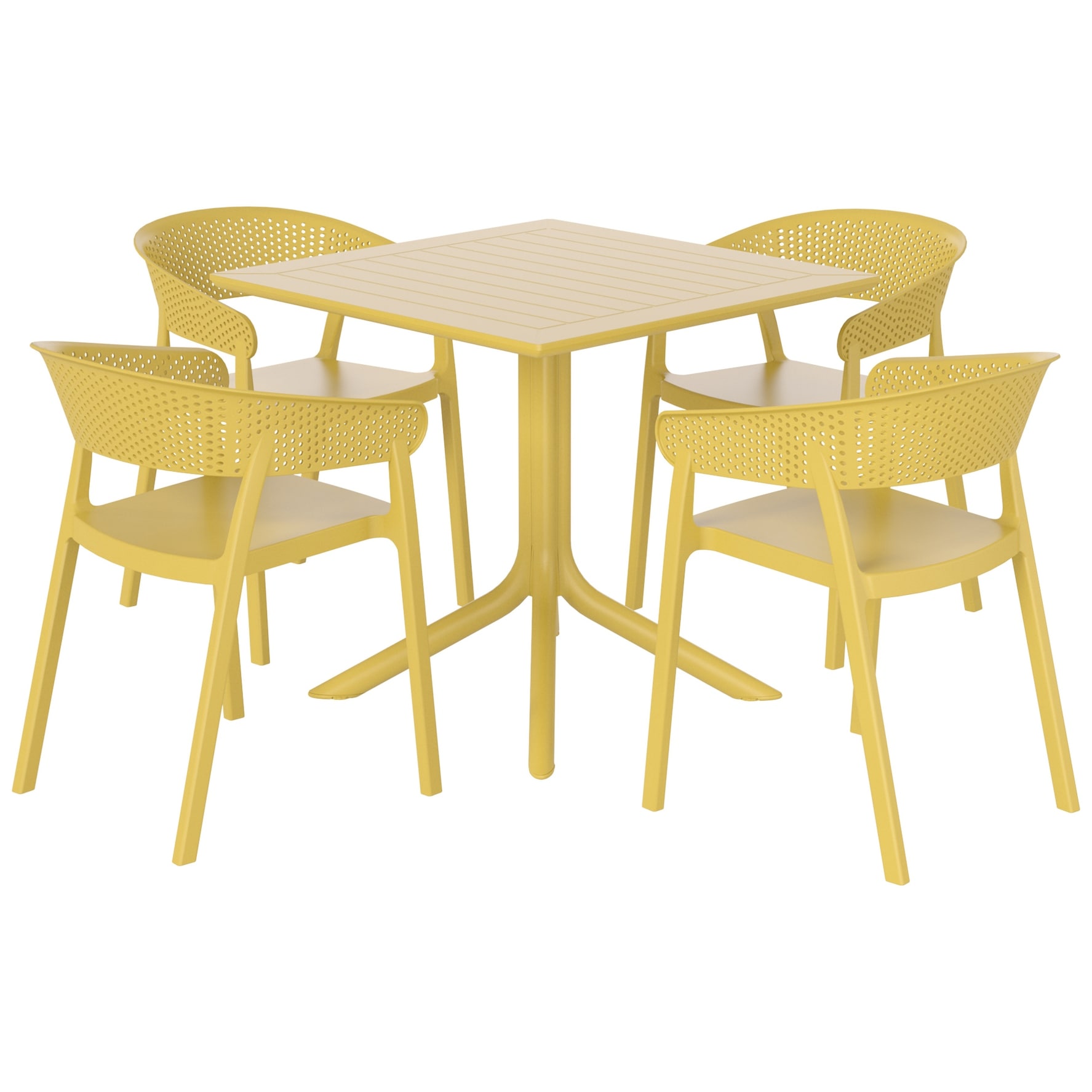 Frond and Form 4-Person Outdoor Square Dining Set