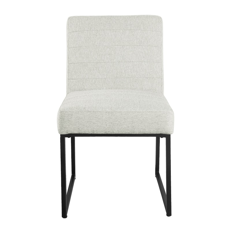 HomePop Channeled Upholstery Dining Chair on metal frame -Single Pack
