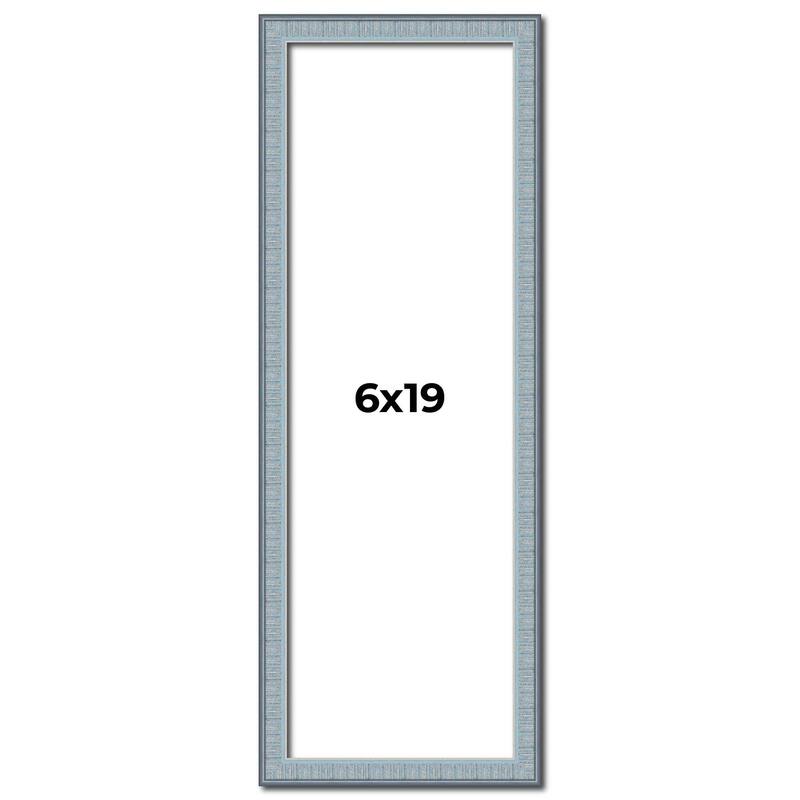 6x19 Frame Rustic Sky Blue Solid Wood Picture Frame | 0.75 Inch