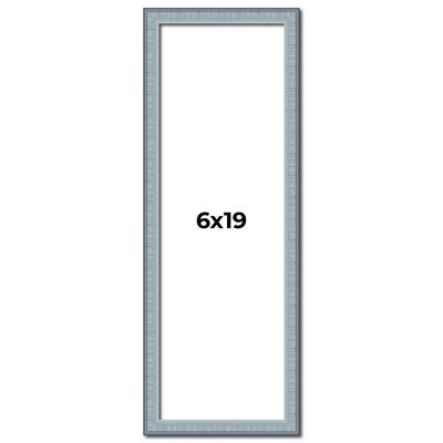 6x19 Frame Rustic Sky Blue Solid Wood Picture Frame | 0.75 Inch