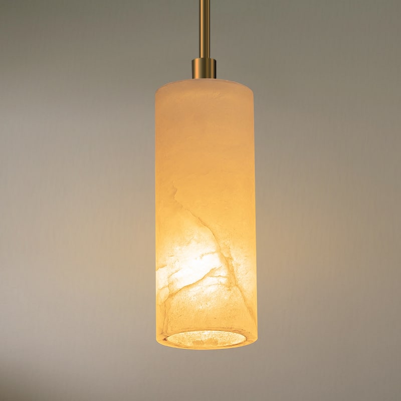 FTL Alabaster Pendant Lights Kitchen Island Gold Marble Hanging Light