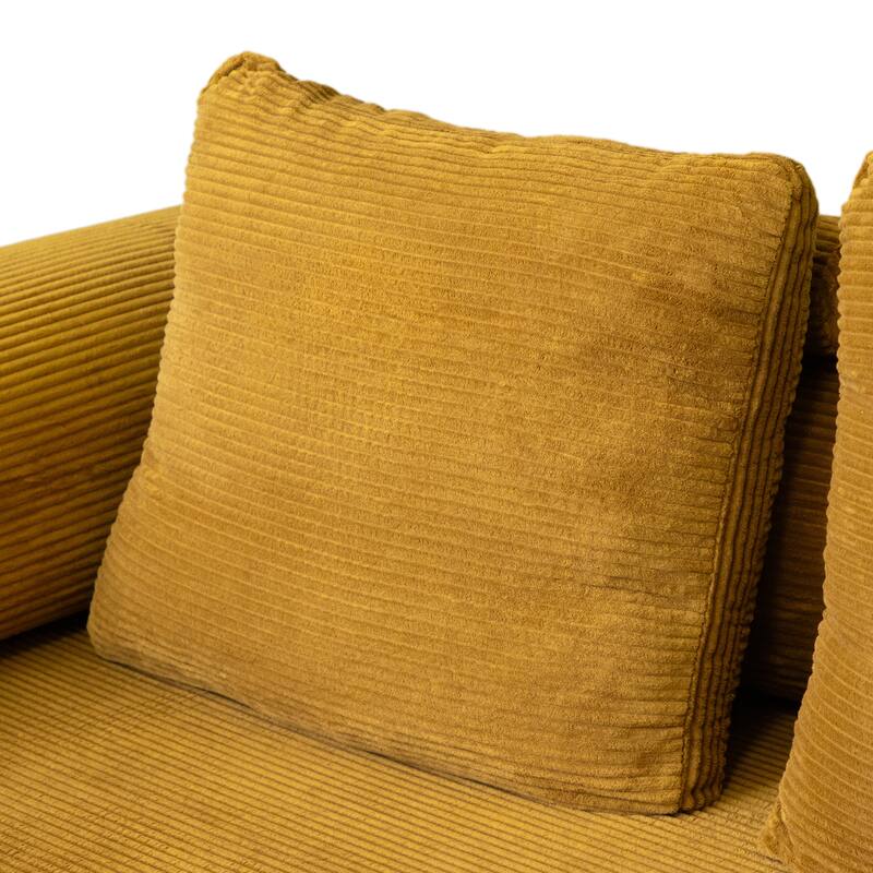 247 Shop At Home Sorai Modern Chenille Foam Modular Sofa with Pillows