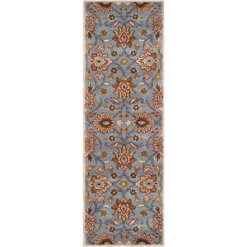 Patchway Handmade Classic Floral Wool Area Rug
