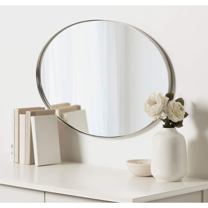Kate and Laurel Rollo Oval Framed Wall Mirror
