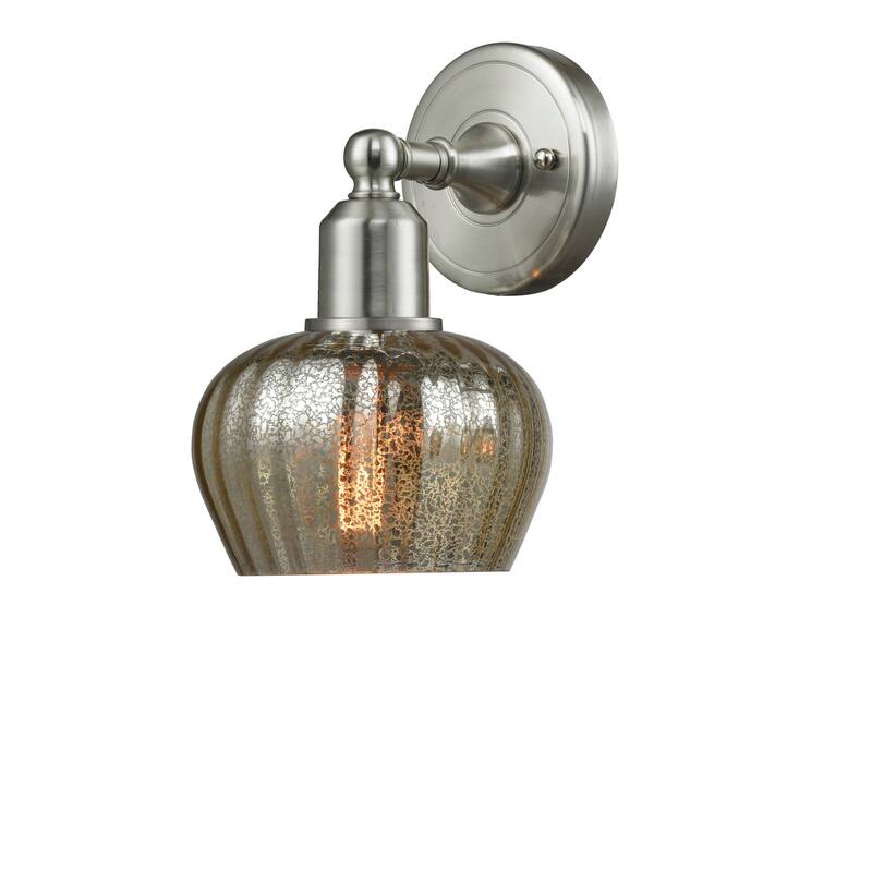 Innovations Lighting Olympia Single Light 11" Tall Bathroom Sconce - Brushed Satin Nickel / Mercury
