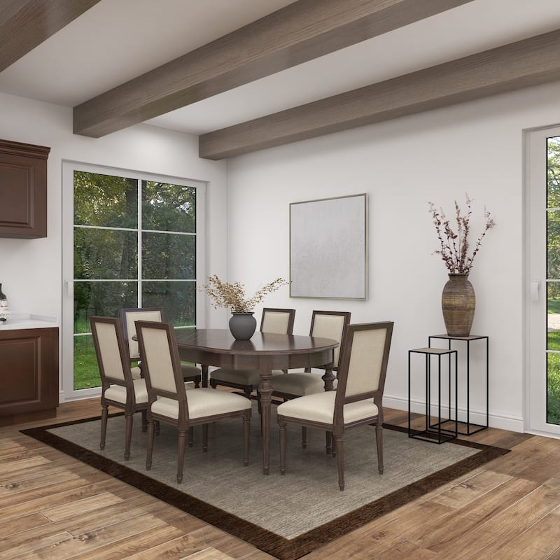 Brown Bamboo Wood Textured Decorative Vase with Lacquer