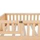 preview thumbnail 53 of 106, Twin/Full/Queen Size Floor Bed with Door, Wood Montessori Bed for Kids