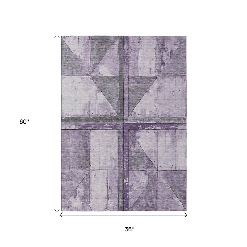 HomeRoots Geometric Transitional Rectangle Outdoor Rug