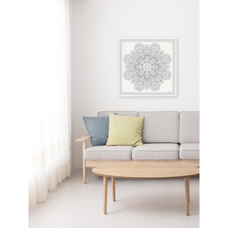 Mandala Hearts Framed Print
