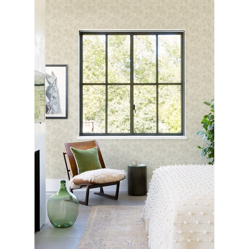 Chesapeake Sea Biscuit Beige Sand Dollar Wallpaper