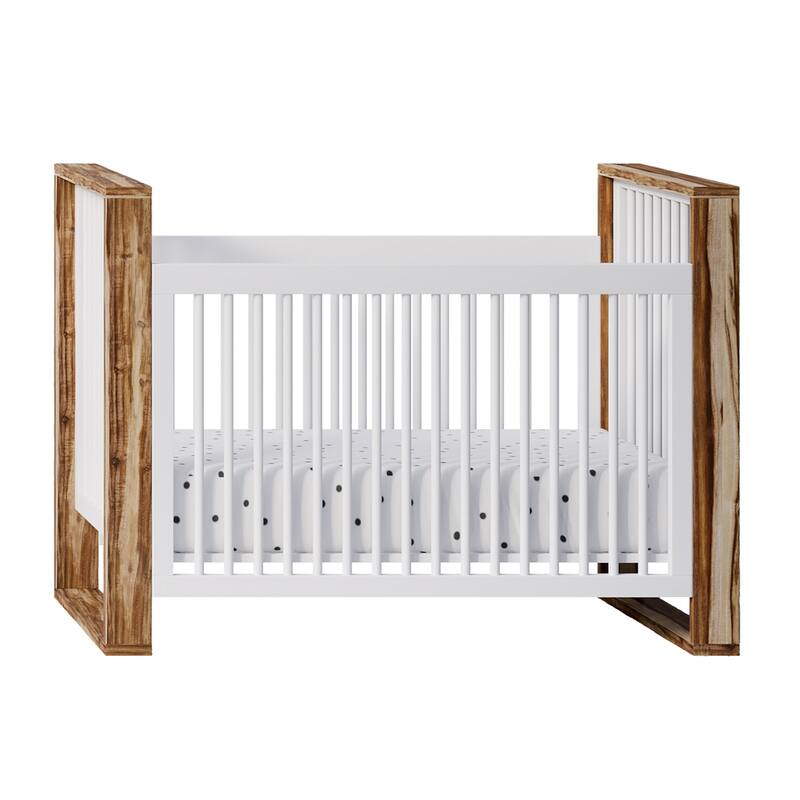 Milk Street True Traditional Crib - Acacia /Snow